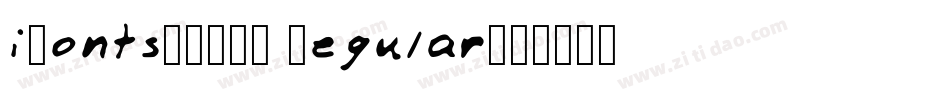 iFonts航天遨游体 Regular字体转换